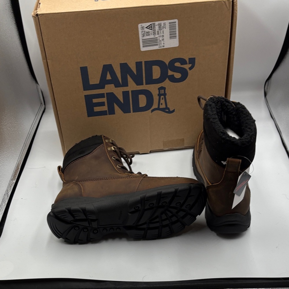 Lands' End Dark Brown Boots with Black Soles